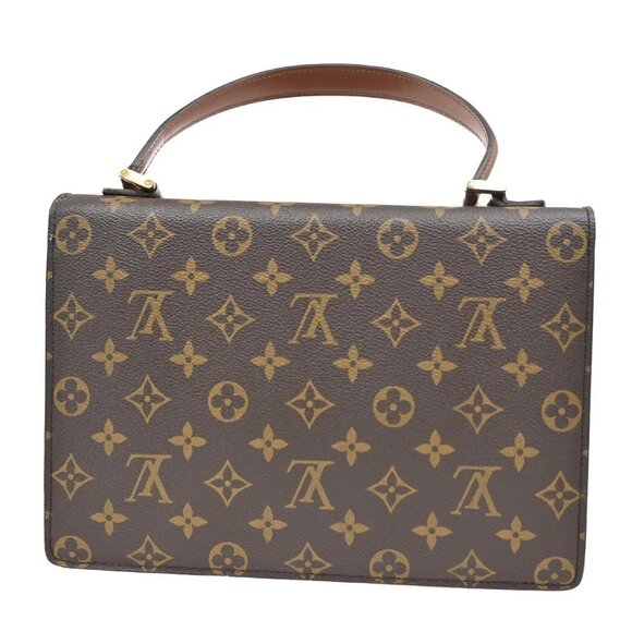 LOUIS VUITTON Concorde Hand Bag Monogram Leather Brown France M51190 70TA038 - Picture 4 of 16